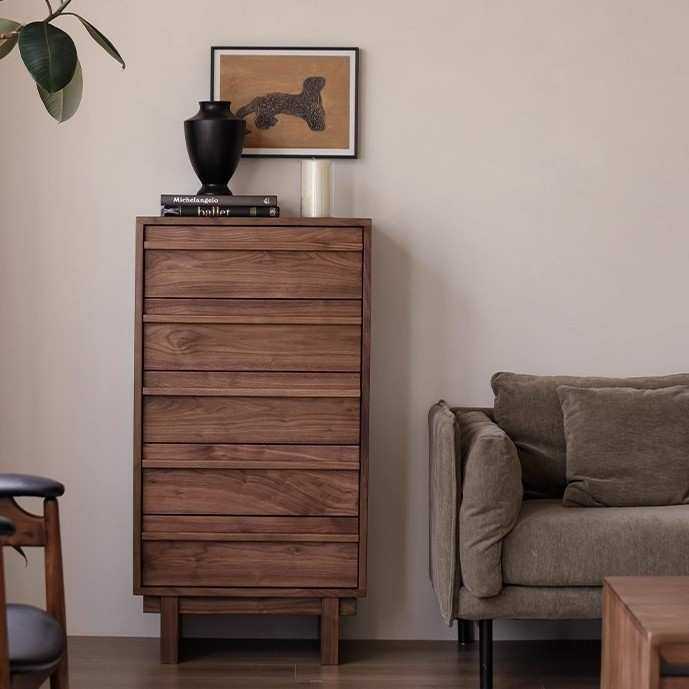 北美黑胡桃实木五斗柜主卧抽屉柜客厅立柜中古风靠墙沙发床尾边柜,模玩/动漫/周边/娃圈三坑/桌游,模型制作工具/辅料耗材,淘宝优惠券,粉丝福利购,淘宝优惠卷