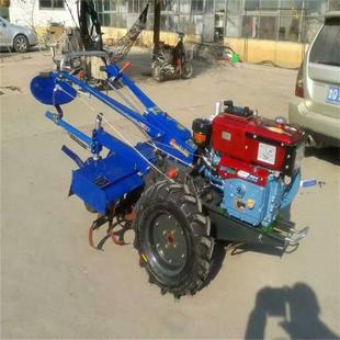 家用小型农田耕整手扶拖拉机15马力柴油电启动两轮运输型拖拉机