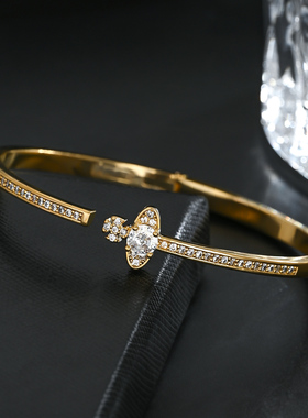 时尚百搭轻奢微镶锆石手镯