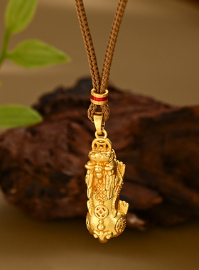 高货瑞兽貔貅沙金项链