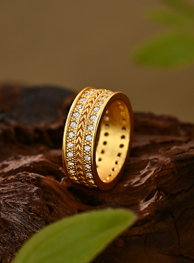 设计感百搭日常风麦穗纹戒指