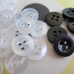 普通款 白黑纽扣 衬衣扣1000粒每包 配料衬衣纽扣 DIY服装