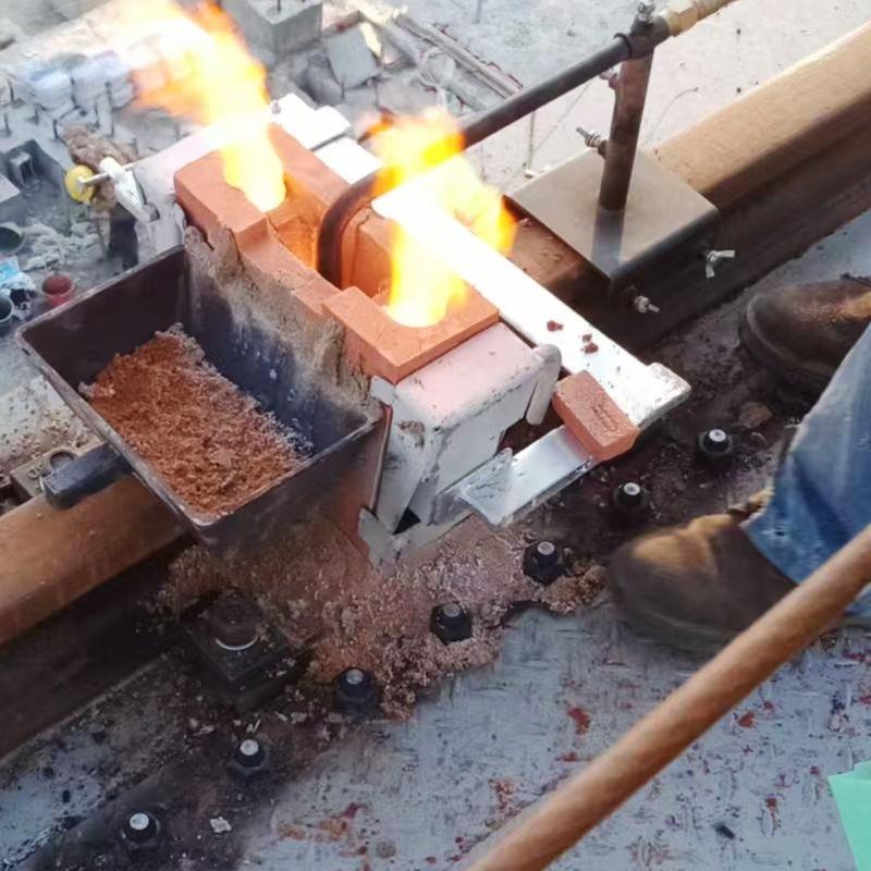 轨道焊接材料承接起重机轨道无缝铝热焊接钢轨焊接100钢轨铝热焊