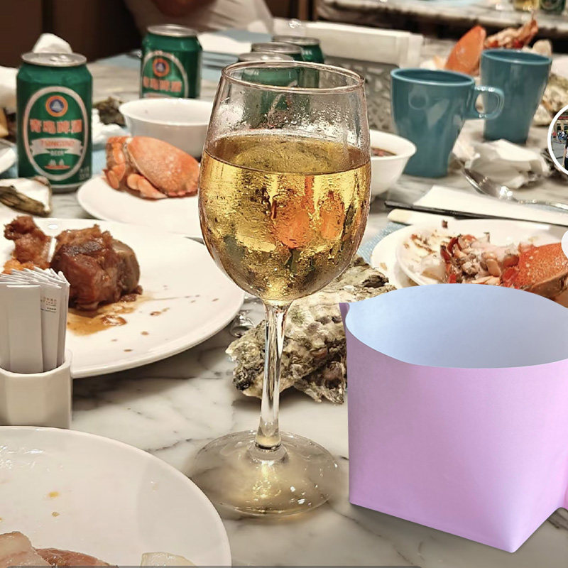 一次性桌面垃圾盒大方纸盒火锅店酒吧清吧休闲吧防水纸盒个性定制