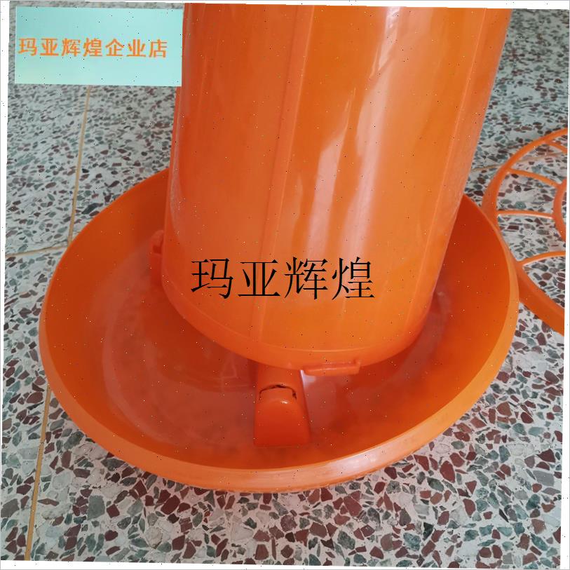 鸡饲料桶加厚大食槽家禽自动下料D桶养鸡鸭鹅用设备喂 食器户外,