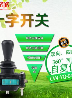 CV4-YQ-04R2G 自复位360度 四向十字开关 主令 摇杆开关 一字十字