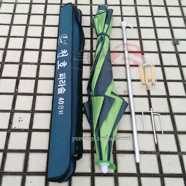 天豪2.2米铝合金双层万向弯钓鱼伞防风防雨防紫外线 缺平角扬竿口