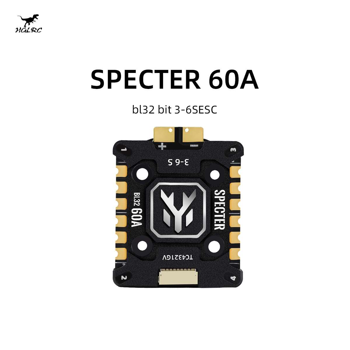 HGLRC SPECTER 60A 3-6S BL32位128K 4in1电调 FPV穿越机竞速电调