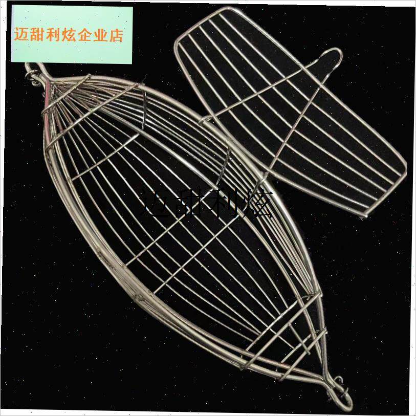 不锈钢菱形饵笼打窝笼鸡笼虾笼B海钓诱饵笼橄榄型南油船钓虾砖专,