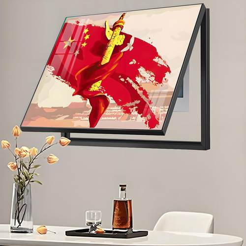 我爱祖国电表箱遮挡装饰画电闸盒遮丑神器网线盒免打孔新中式挂画