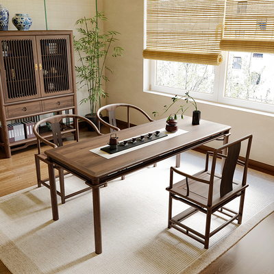 新中式实木茶桌椅组合