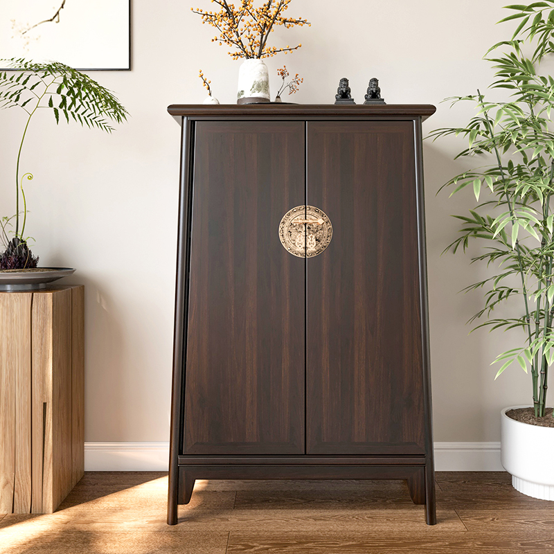 新中式实木圆角柜茶水柜