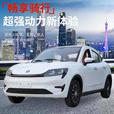 新款新能源大迈电动四轮车家用女士代步车小型轿车油电两用老头乐