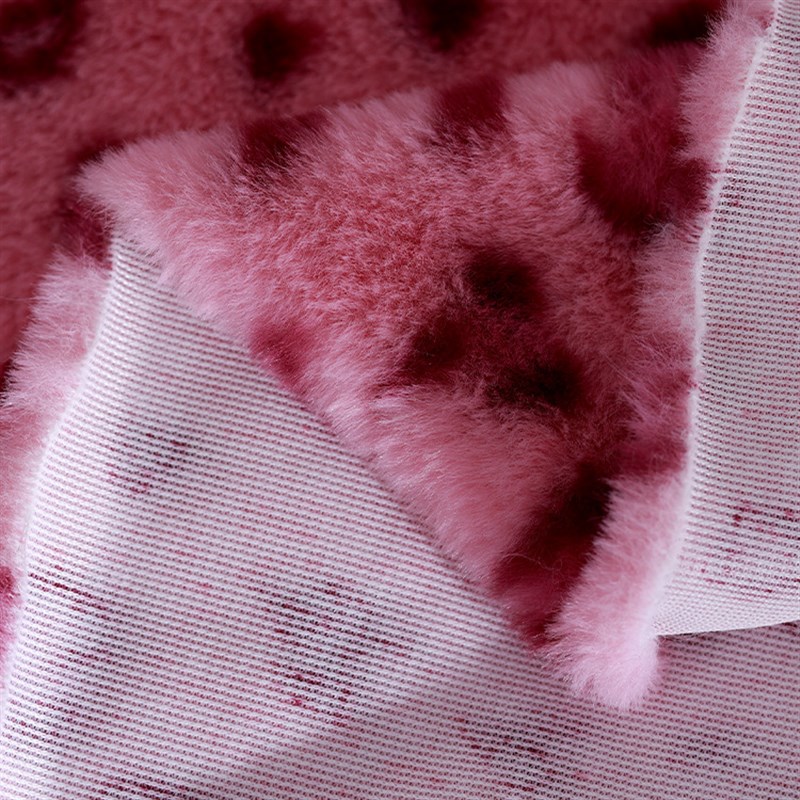 现货小兔毛单面绒印花 豹纹虎纹兔毛 服装玩具毛绒面料