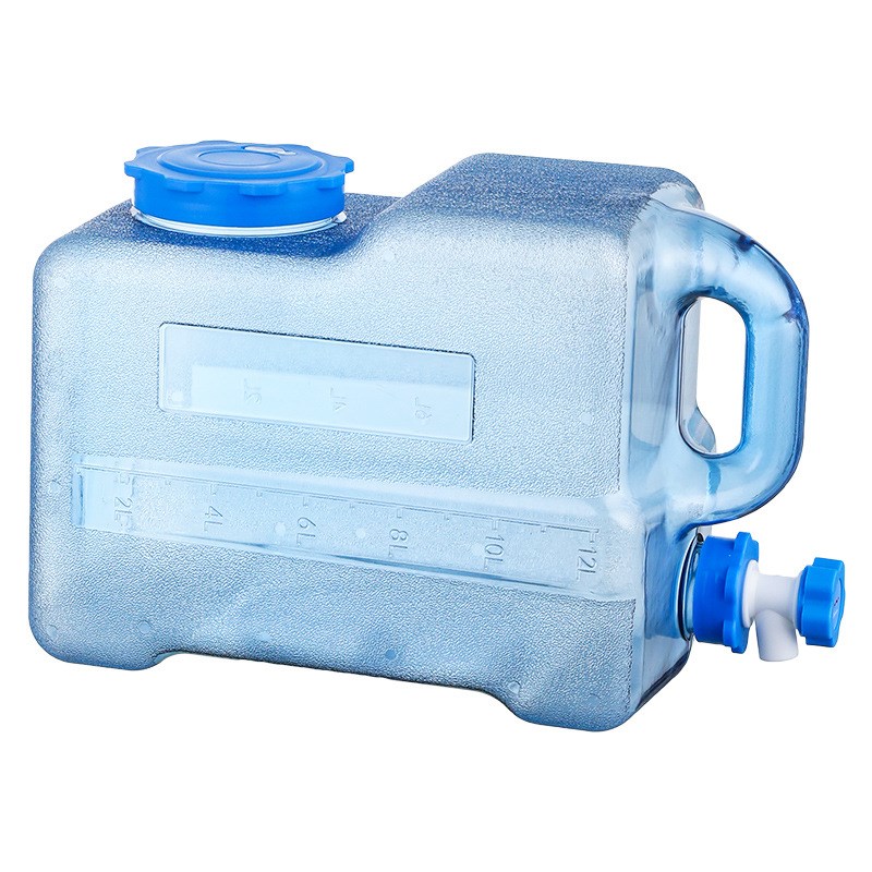 新款户外带水龙头储水桶食品级PC塑料车载家用饮水桶纯净矿泉水箱