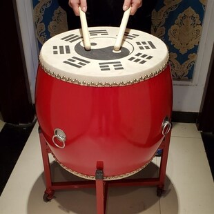 牛皮太极八卦鼓带架子/八卦鼓牛皮鼓法器大鼓堂鼓厂家