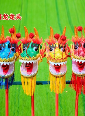 舞龙舞狮成人、儿童舞s龙 幼儿龙头道具 幼儿园龙狮舞台表演
