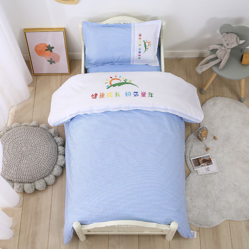 宝宝幼儿园被套棉被被子三件套3六6纯棉不含芯含被芯春Z秋夏季天