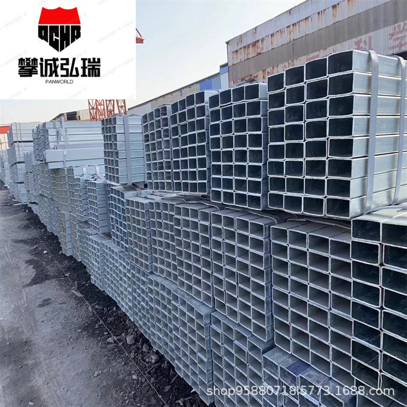 厂家镀锌方管方钢建筑工程幕墙用焊接方矩管镀锌矩形管钢材