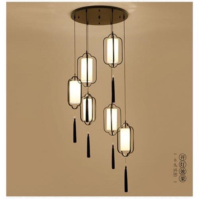 走廊吊灯b单头吊线中式小长型吧台过道入户楼梯间单个电视背景墙