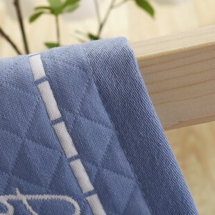 柳伊学生枕巾 全棉单人枕头巾 学校宿舍蓝K色卡通透气纯棉枕头毛