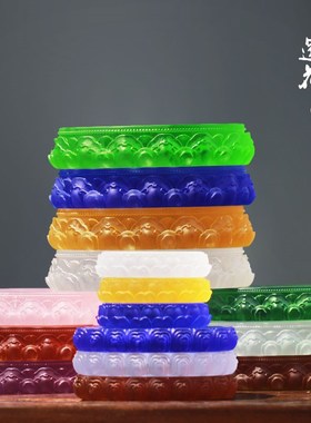 单层琉璃莲花底座发光供台摆件居家客厅摆放供佛药师台座佛像底座