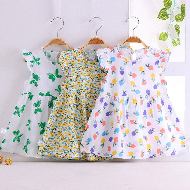 婴儿衣服夏春款裙子女宝宝韩版连衣裙夏装女童公主彩色裙子12个月
