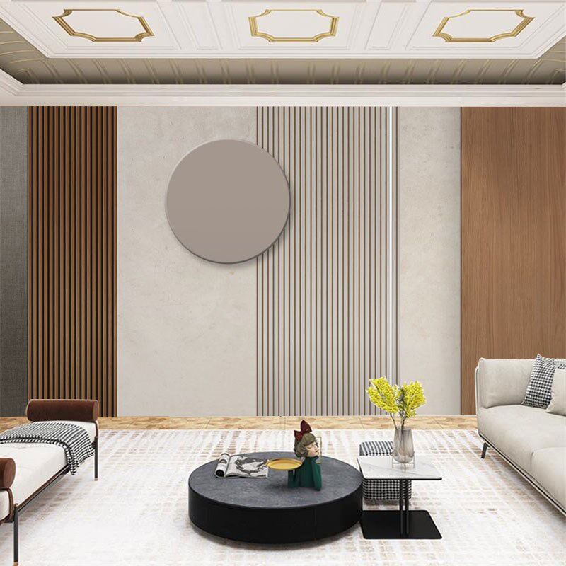 现代轻奢a电视背景墙布意式极简格栅竖条纹壁纸客厅高级感沙发墙