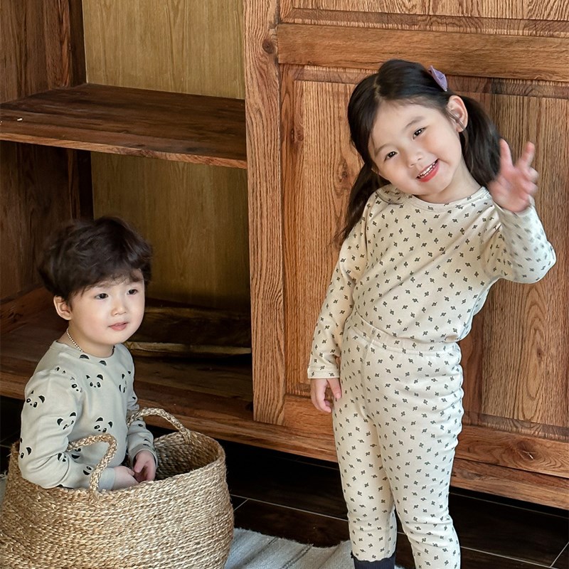 23儿童无骨A类纯棉睡衣套装中小童秋衣秋裤男女童家居服秋冬新款