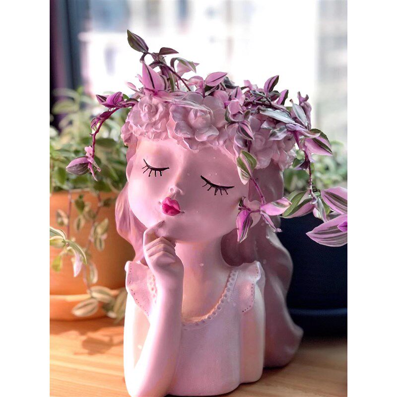 造型独特的花盆小仙女多肉花盆树B脂北欧特色创意个性阳台花园布