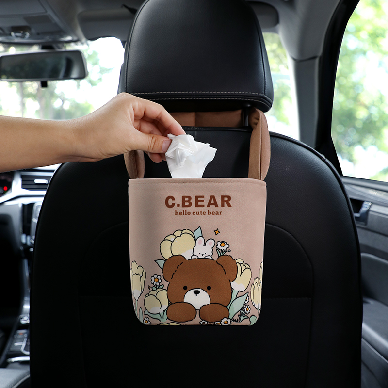 汽车专用车载垃圾k桶高颜值车内用后排挂式雨伞收纳防水置物垃圾