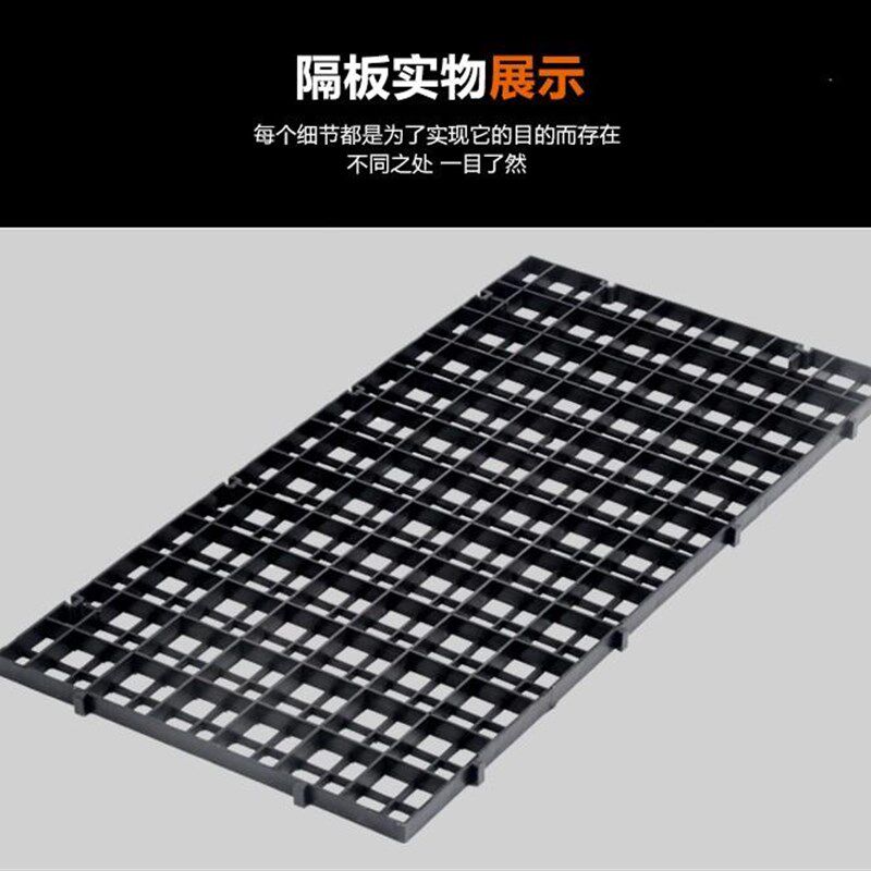新品鱼缸底板垫过滤板底滤板x网隔隔离板黑色格子板可拼接水陆缸