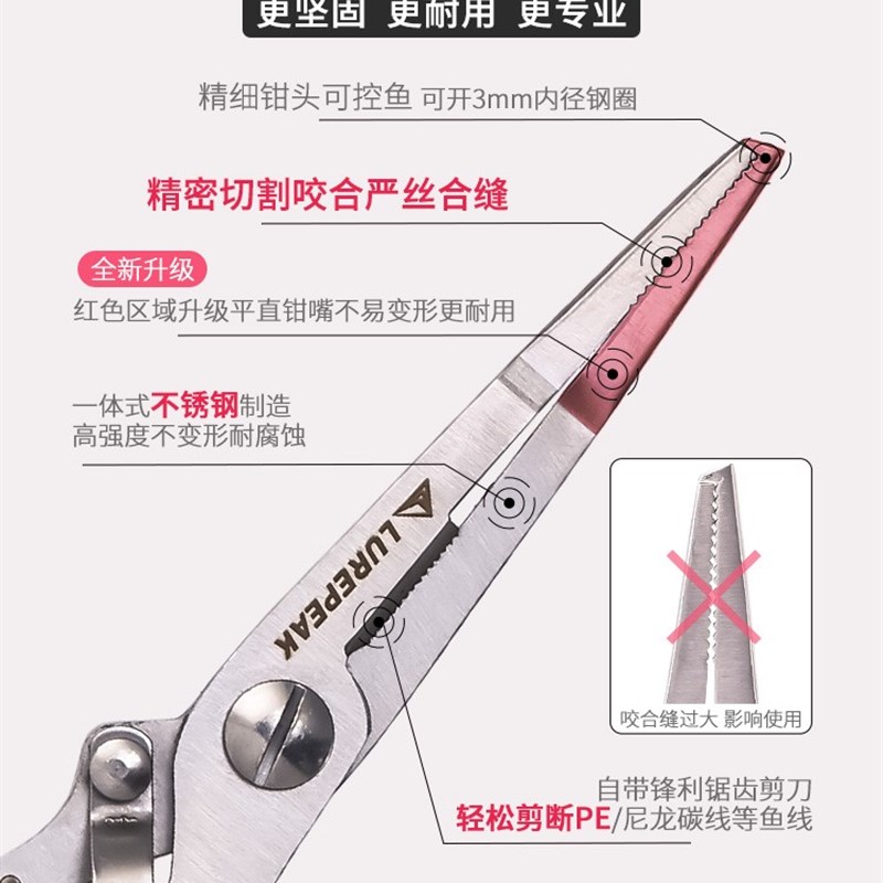 极速治猪控鱼器带称控鱼器大物路亚控鱼J钳夹鱼钳多功能路亚钳取