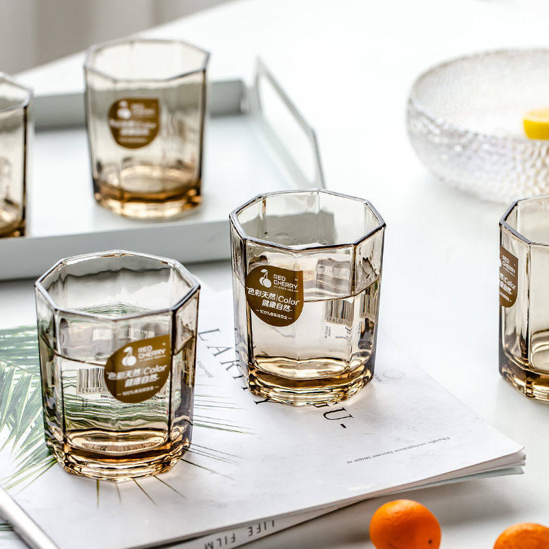 极速玻璃杯防摔招待客人专用杯子家用F喝水耐摔水杯喝酒杯水晶白