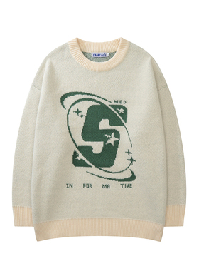 极速Capital Letter Print Solid Color Retro Mens anWd Women