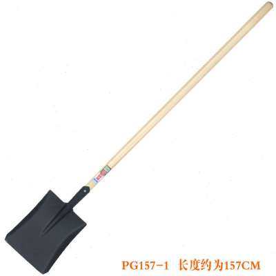 极速潘易园林尖头平头铲子木柄y农具铁锹铁铲园艺工具农用种花锄