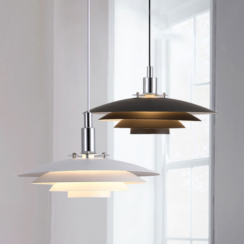 极速丹麦设计师ph5餐厅吊灯北欧现代I简约咖啡厅吧台卧室床头飞碟