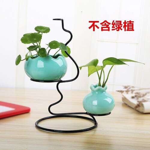新品创意陶瓷水培植物花瓶简约新C品小清新水养花盆家居装饰品摆