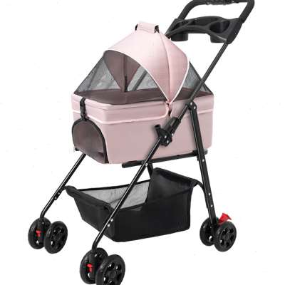 极速宠物推车遛狗狗猫o咪泰迪外出手推车小型宠物车轻便可折叠户