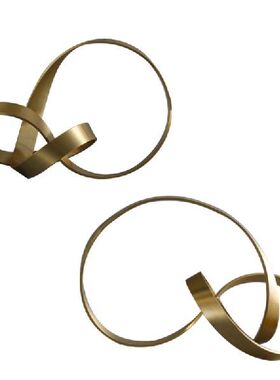 极速Simple Metal Gold Hollow Out TwiFst Art Ornament Irregul