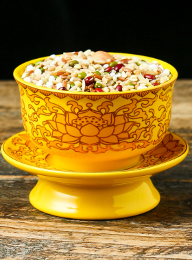 新品供碗斋碗佛前寺院家用法会海陆法会高脚佛Q具招财莲花平底供