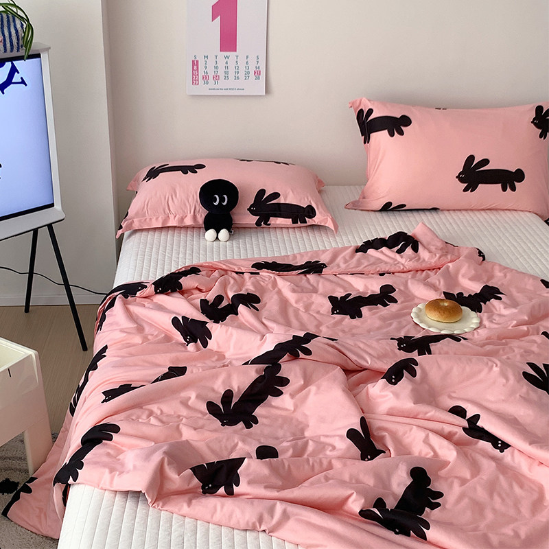 极速少女心A类软糯牛p奶丝针织夏被可爱空调被可机洗单双人夏凉被,床上用品,化纤被,淘宝优惠券,粉丝福利购,淘宝优惠卷