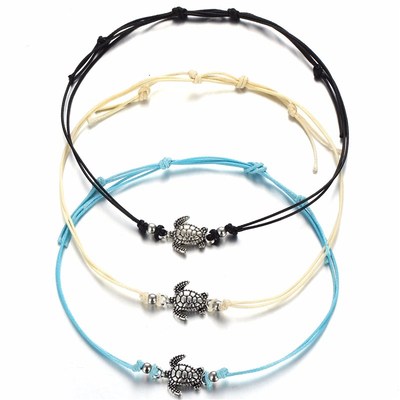 极速Vintage Turtle Anklets For wBomen Summer Beach Barefoot