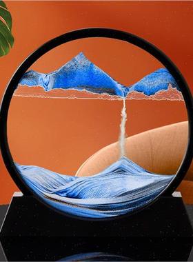 极速流沙画摆件创意艺p术沙漏客厅办公室酒柜电视柜家居轻奢装饰