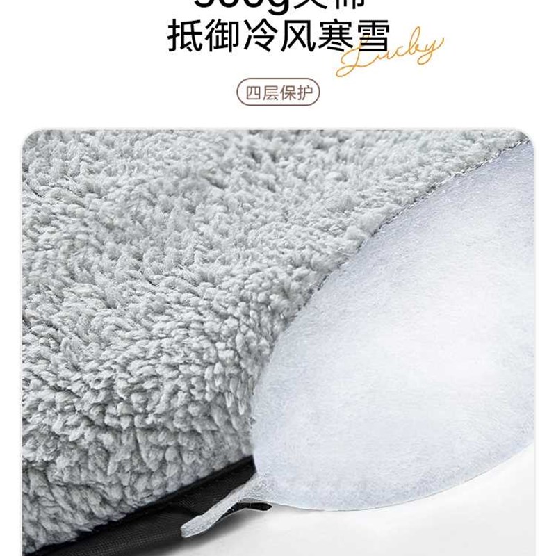 极速电动b车挡风被冬季加绒加厚电瓶摩托车防水防风罩加宽保暖四