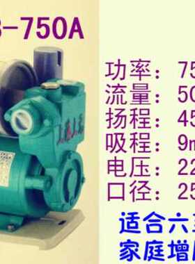 极速爆品扬程202自元吸高E管y道泵自来水增压泵水井抽水泵家用V全