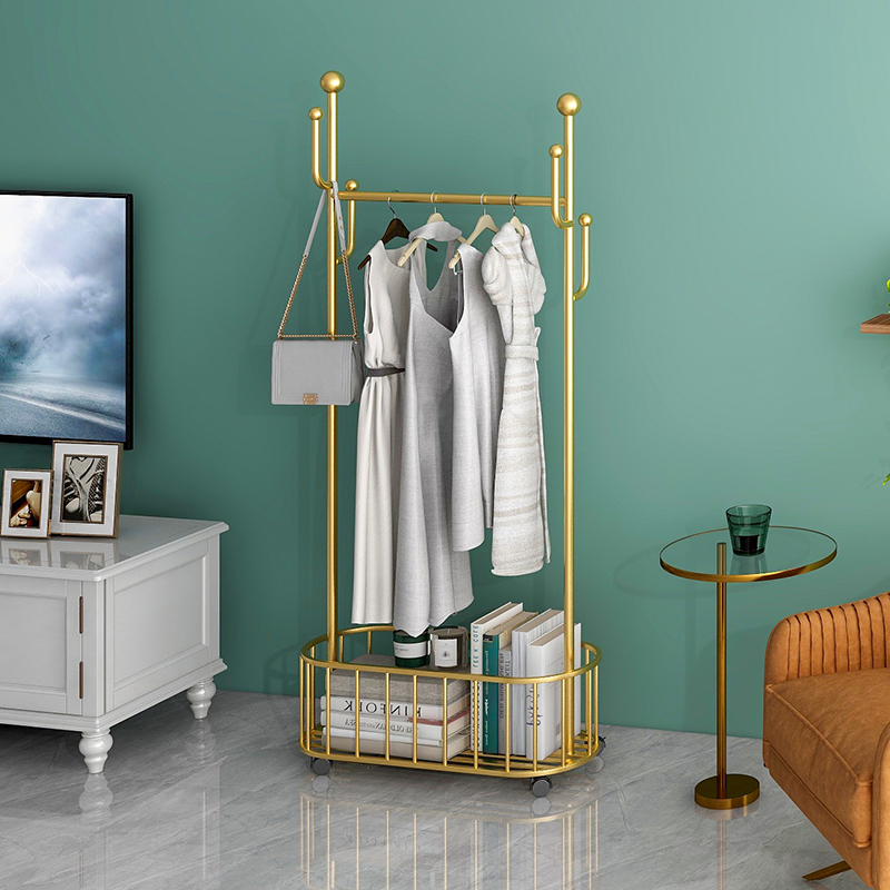 极速新疆包邮北欧风卧室衣v架落地式衣橱简约收纳挂衣服架子轻奢