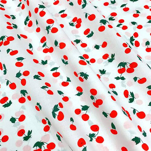 极速新品棉小花布手工q衬衫服w装面料 梭织全棉卡通高支棉定制