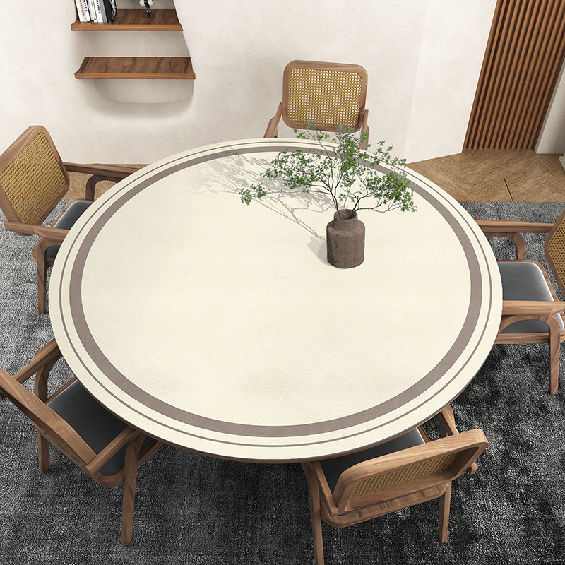 极速ins圆桌桌布防水防油免洗圆形桌垫大圆桌Npvc防烫圆型茶几垫