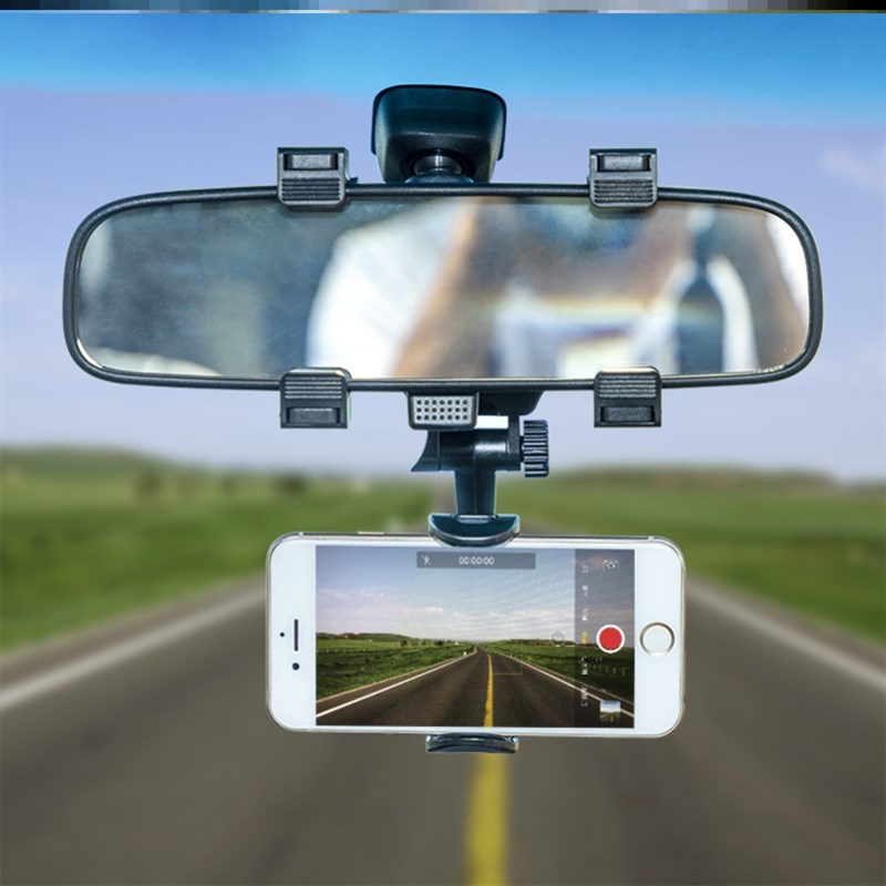 极速汽车后视镜夹子车载手机w支架多功能导航行车记录仪固定卡扣